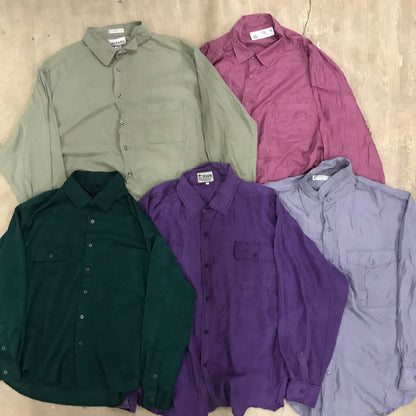 [現物] 長袖シャツ/シルク/ポリ/レーヨン 20pcs H0728001