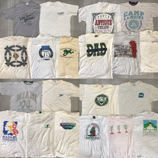 [現物] 90s 白Tシャツ(シミあり) 20pcs H0813005