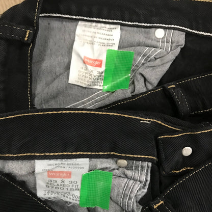 [現物] 黒染めデニムパンツ/ラングラー/ラスラー/ノーティカ 10pcs H0727004