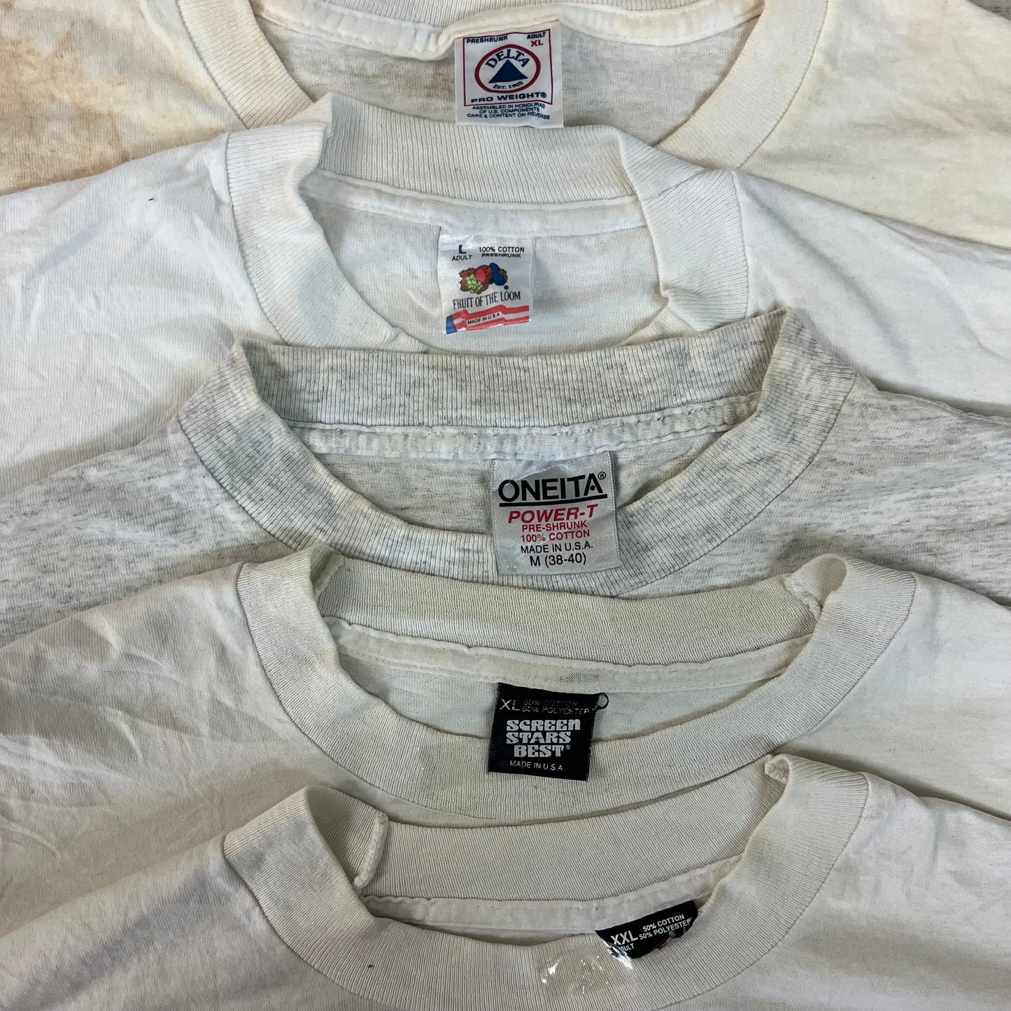 [現物] 90s 白Tシャツ(シミあり) 20pcs C0715002