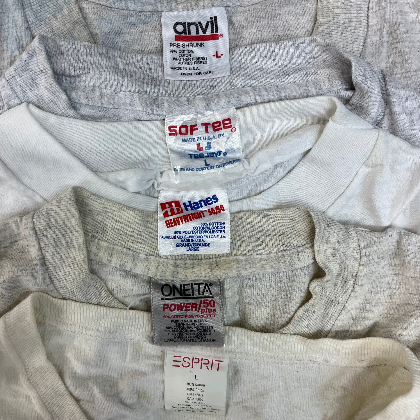 [現物] 90s 白Tシャツ(シミあり) 20pcs C0713001