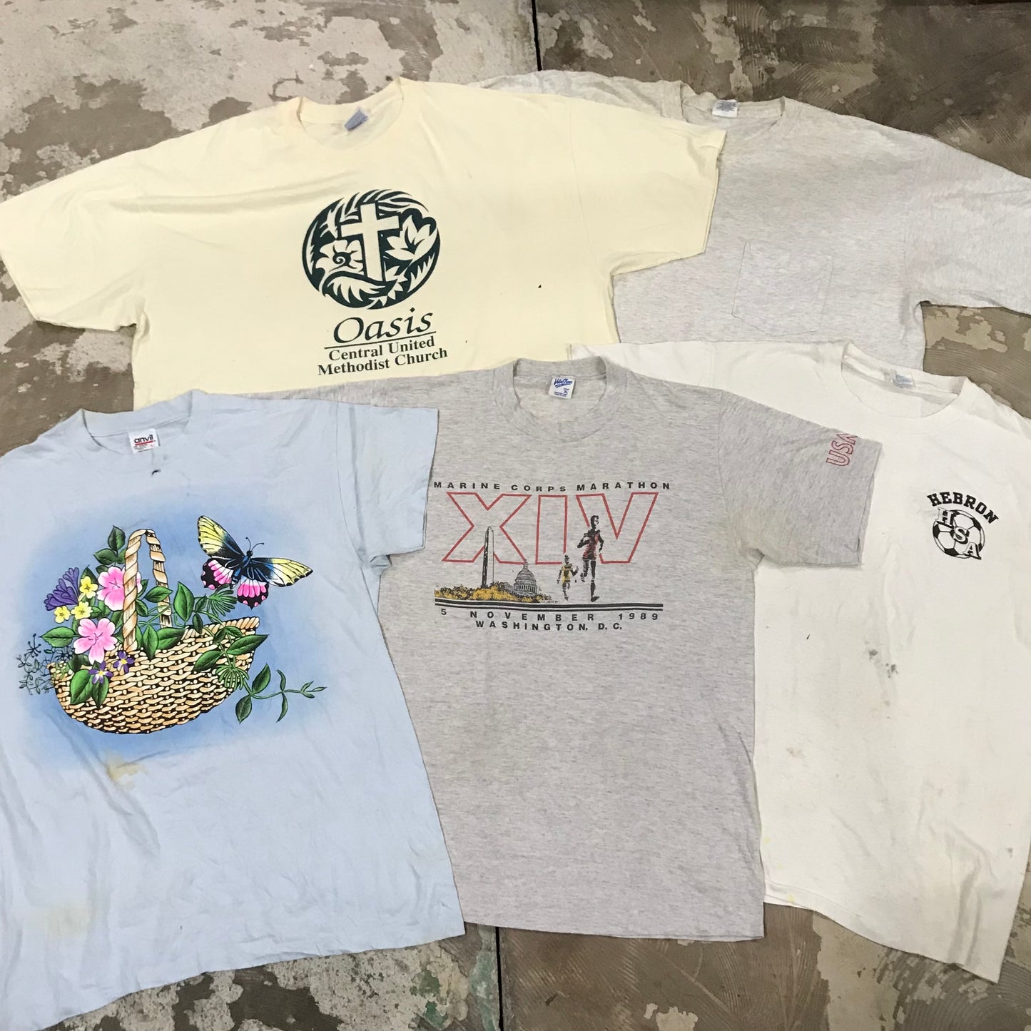 [現物] 90s 白系Tシャツ(シミあり) 20pcs D0622006