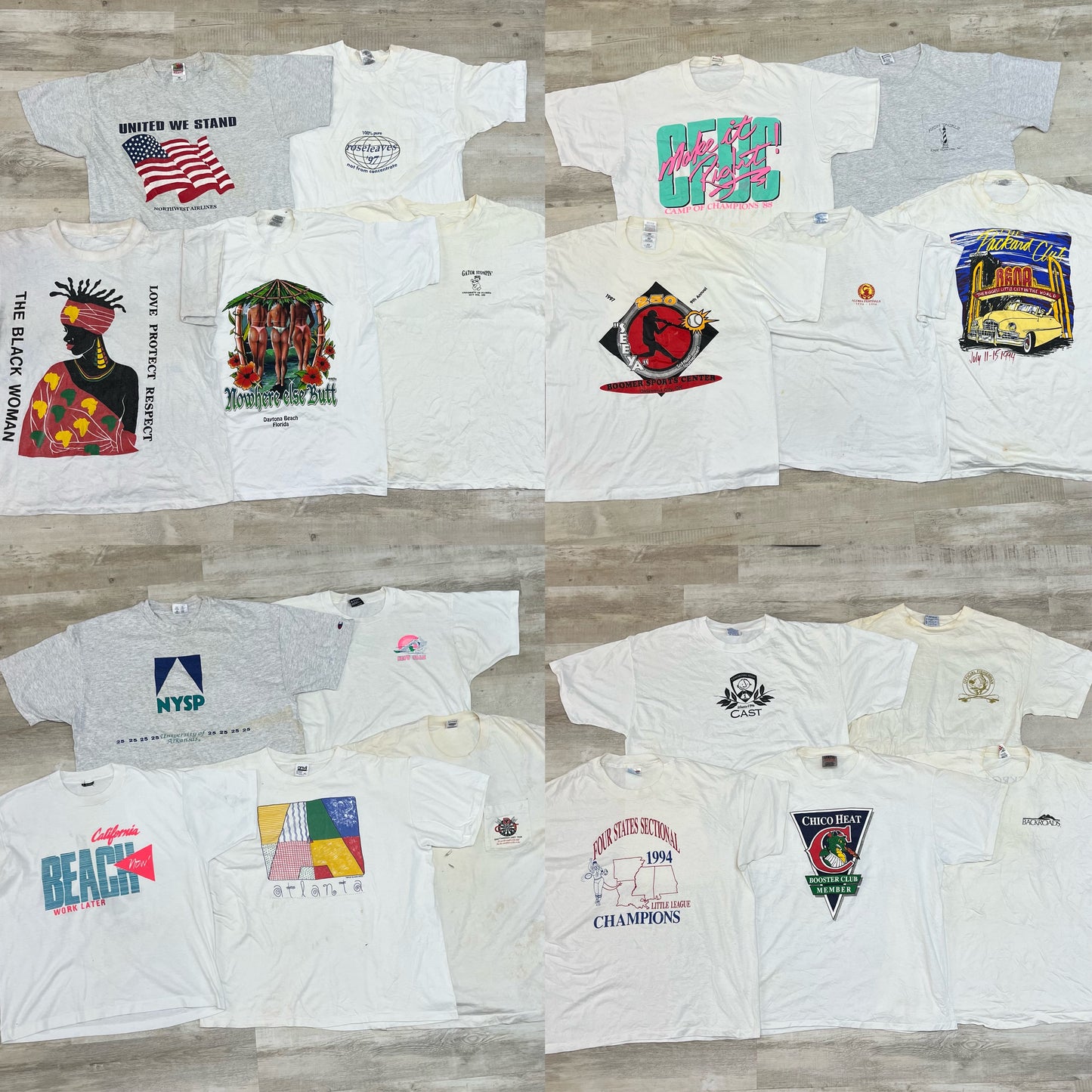 [現物] 90s 白Tシャツ(シミあり) 20pcs C0716001