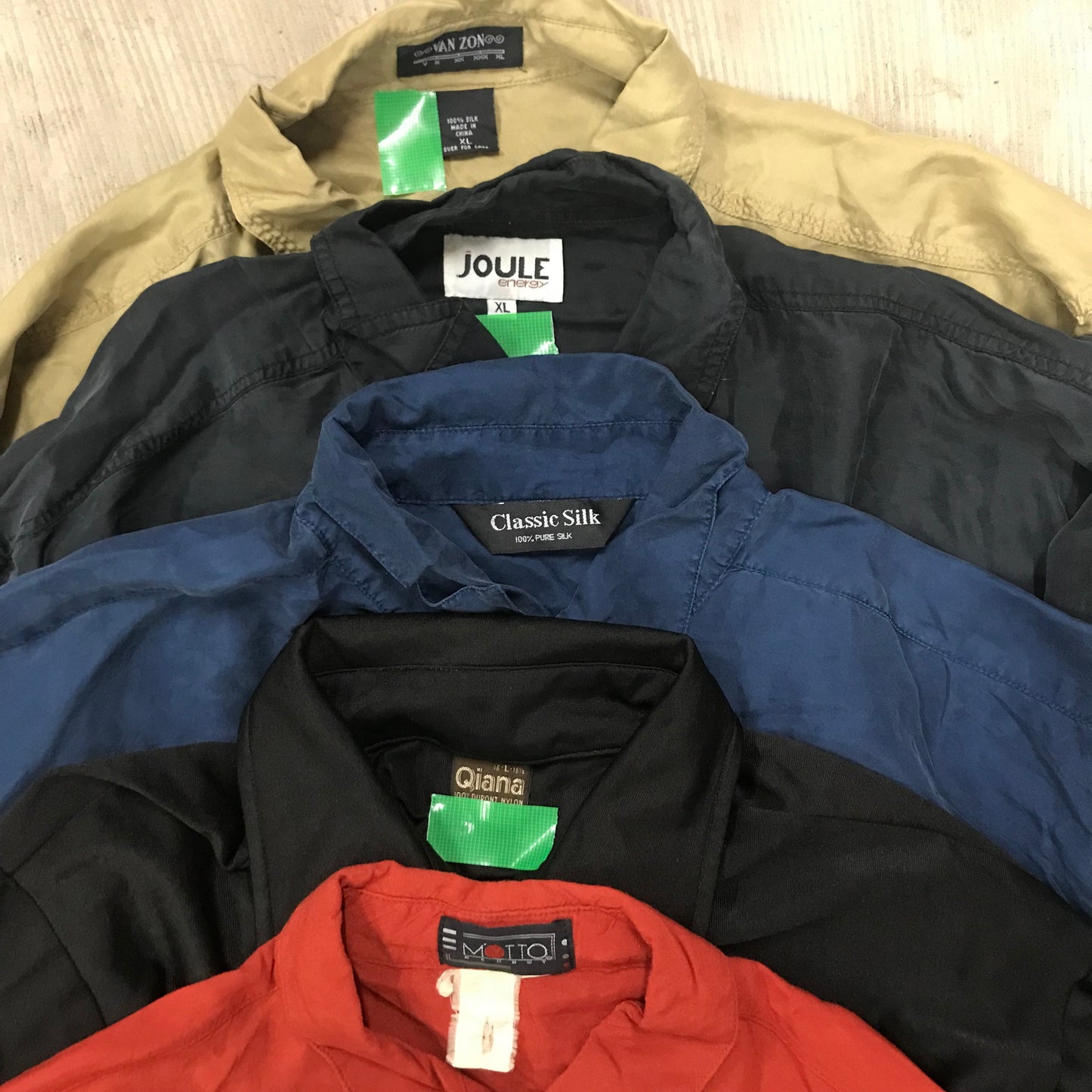 [現物] 長袖テロシャツ/ポリ/シルク/レーヨン 20pcs H0727001