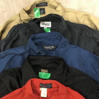 [現物] 長袖テロシャツ/ポリ/シルク/レーヨン 20pcs H0727001