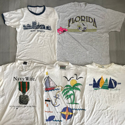 [現物] 90s 白Tシャツ(シミあり) 20pcs H0813001