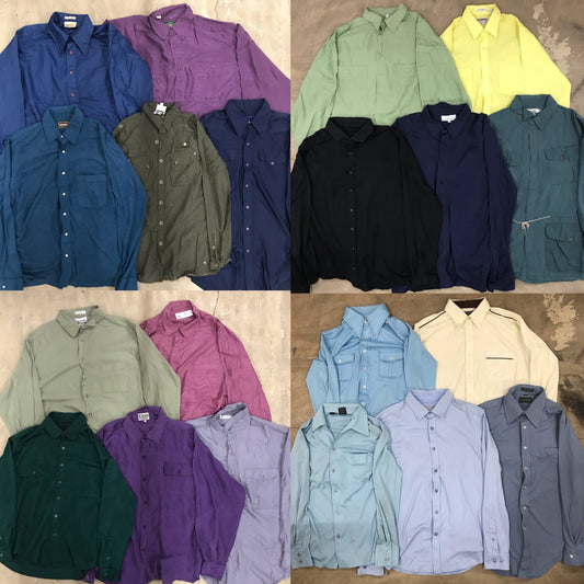 [現物] 長袖シャツ/シルク/ポリ/レーヨン 20pcs H0728001