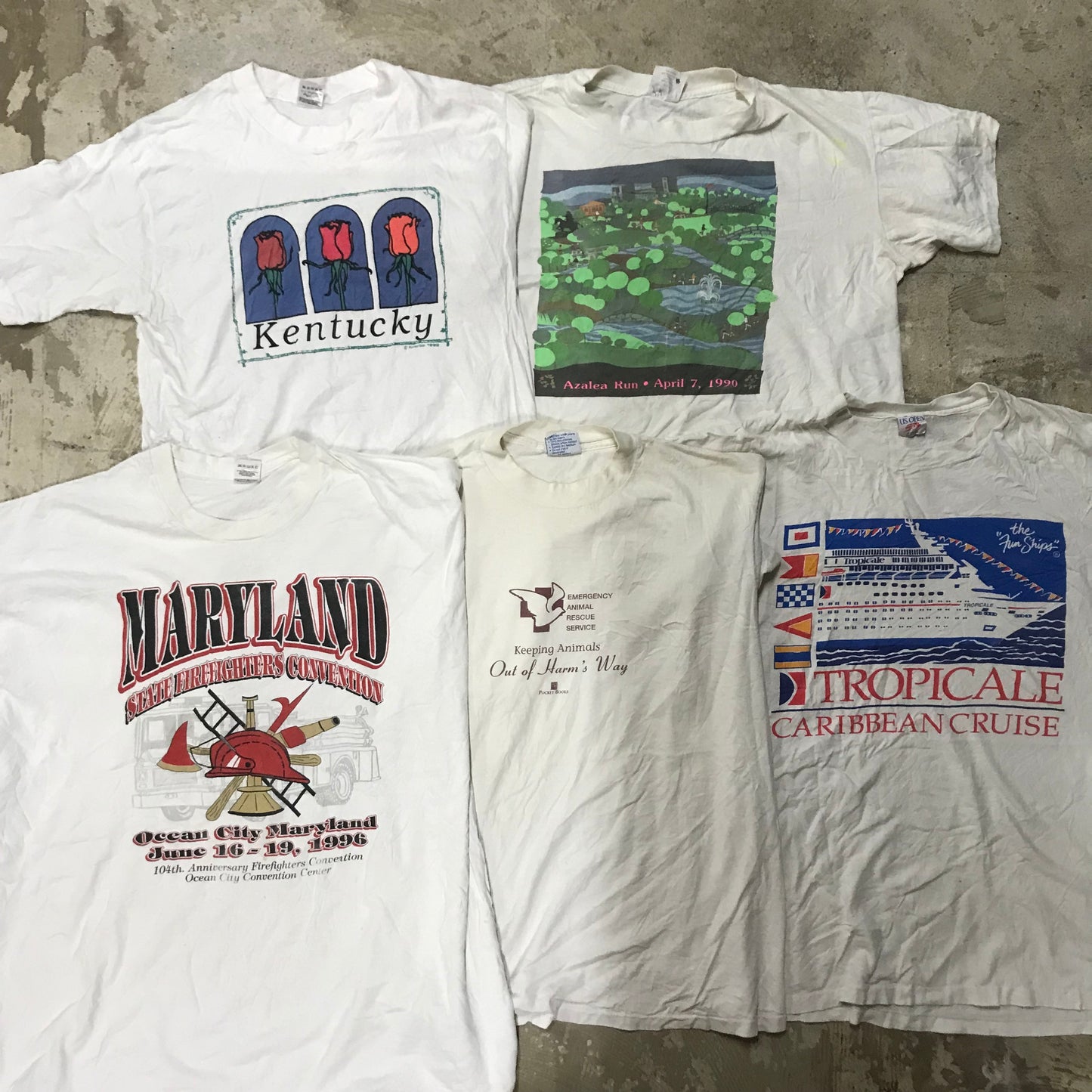 [現物] 90s 白Tシャツ(シミあり) 20pcs D0713005