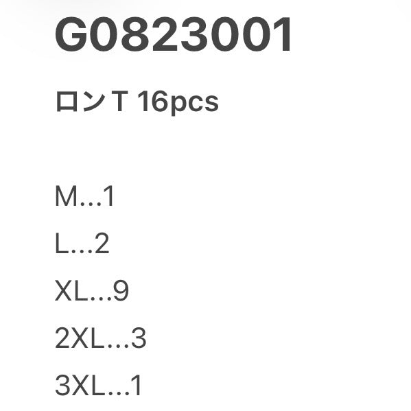 [現物] USロンT 16pcs G0823001
