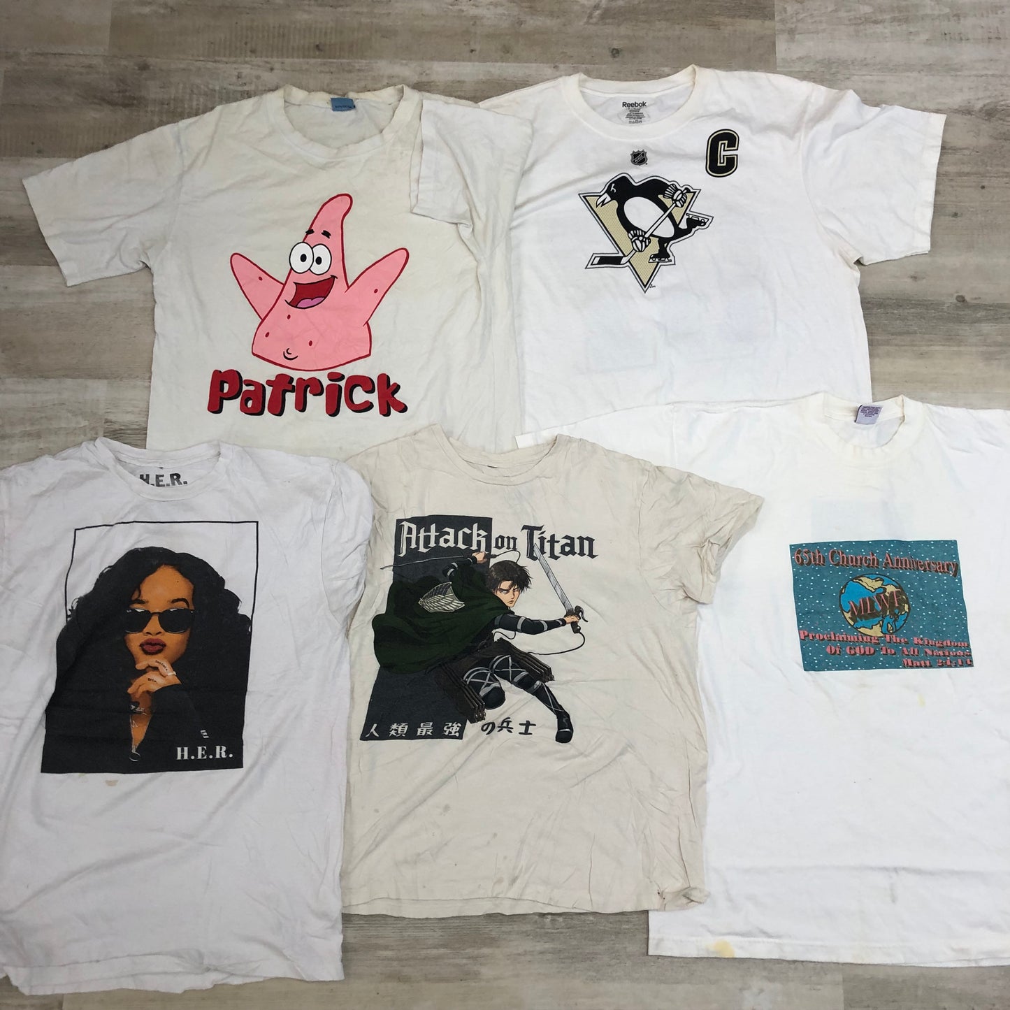 [現物] 00s 白Tシャツ(シミあり) 20pcs G0813001