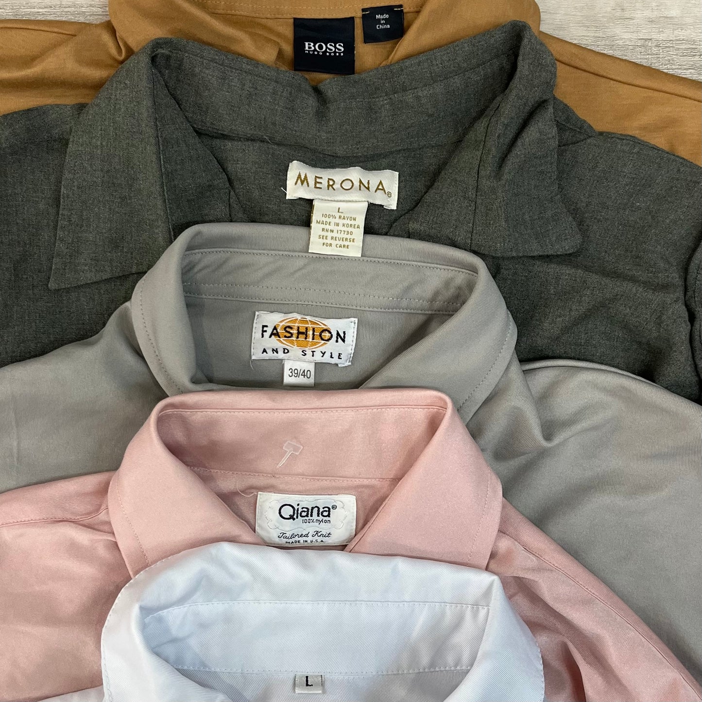 [現物] 長袖ポリシャツ/薄手/テロシャツ 20pcs C0715003