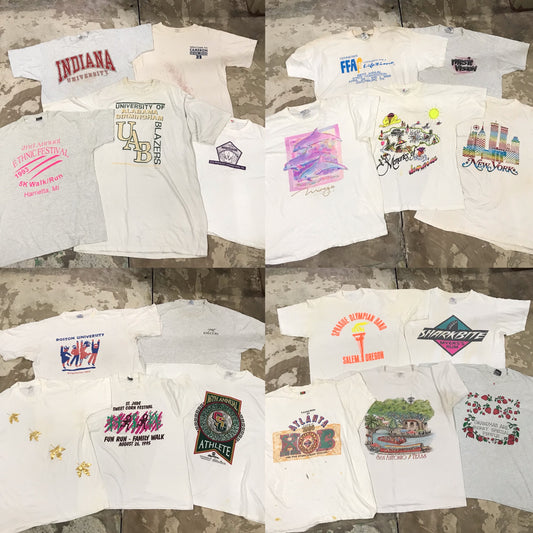 [現物] 90s 白系Tシャツ(シミあり) 20pcs D0622003