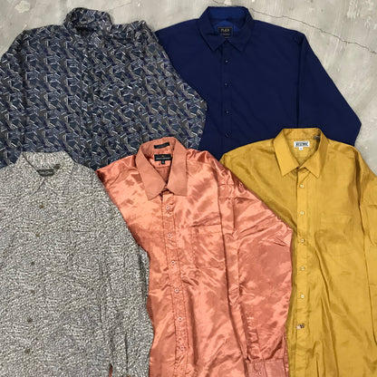 [現物] 長袖シャツ/シルク/ポリ/レーヨン 20pcs H0810001