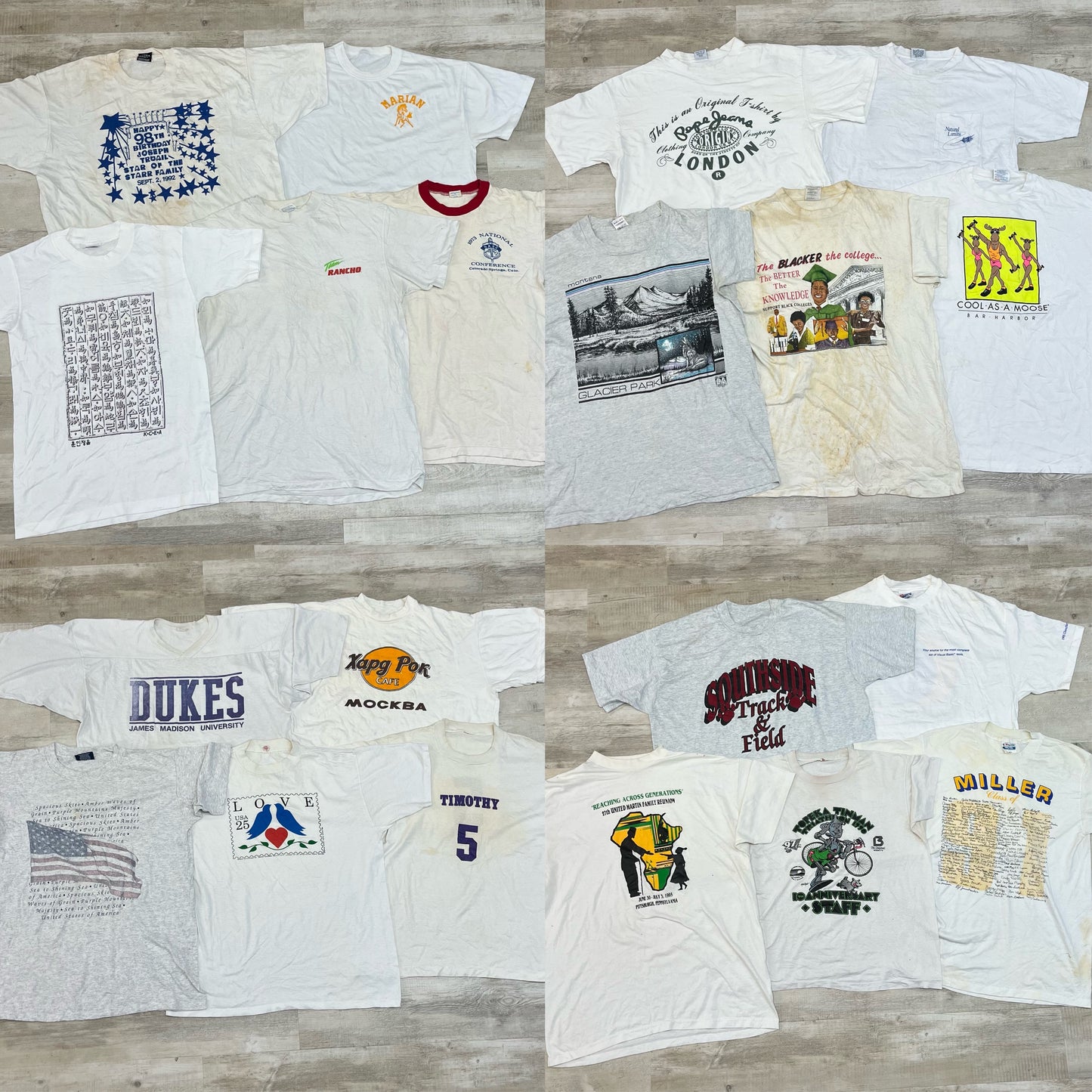 [現物] 90s 白Tシャツ(シミあり) 20pcs C0713005