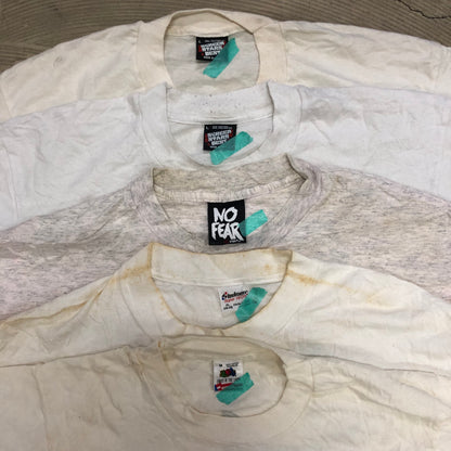 [現物] 90s 白Tシャツ(シミあり) 20pcs E0713005