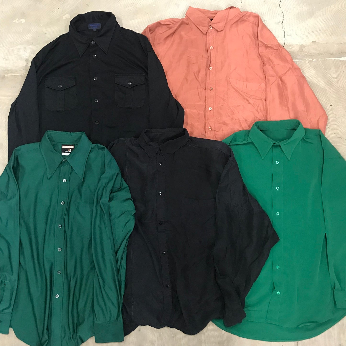 [現物] 薄手長袖シャツ/シルク/ポリ/レーヨン 20pcs H0803001