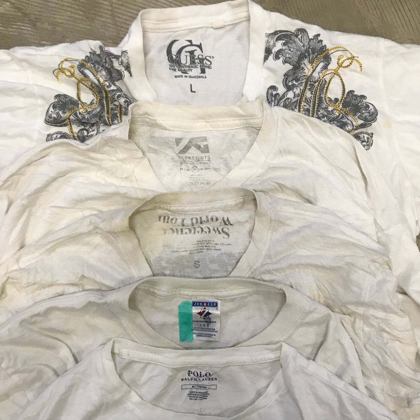 [現物] 00s 白Tシャツ(シミあり) 20pcs D0716003