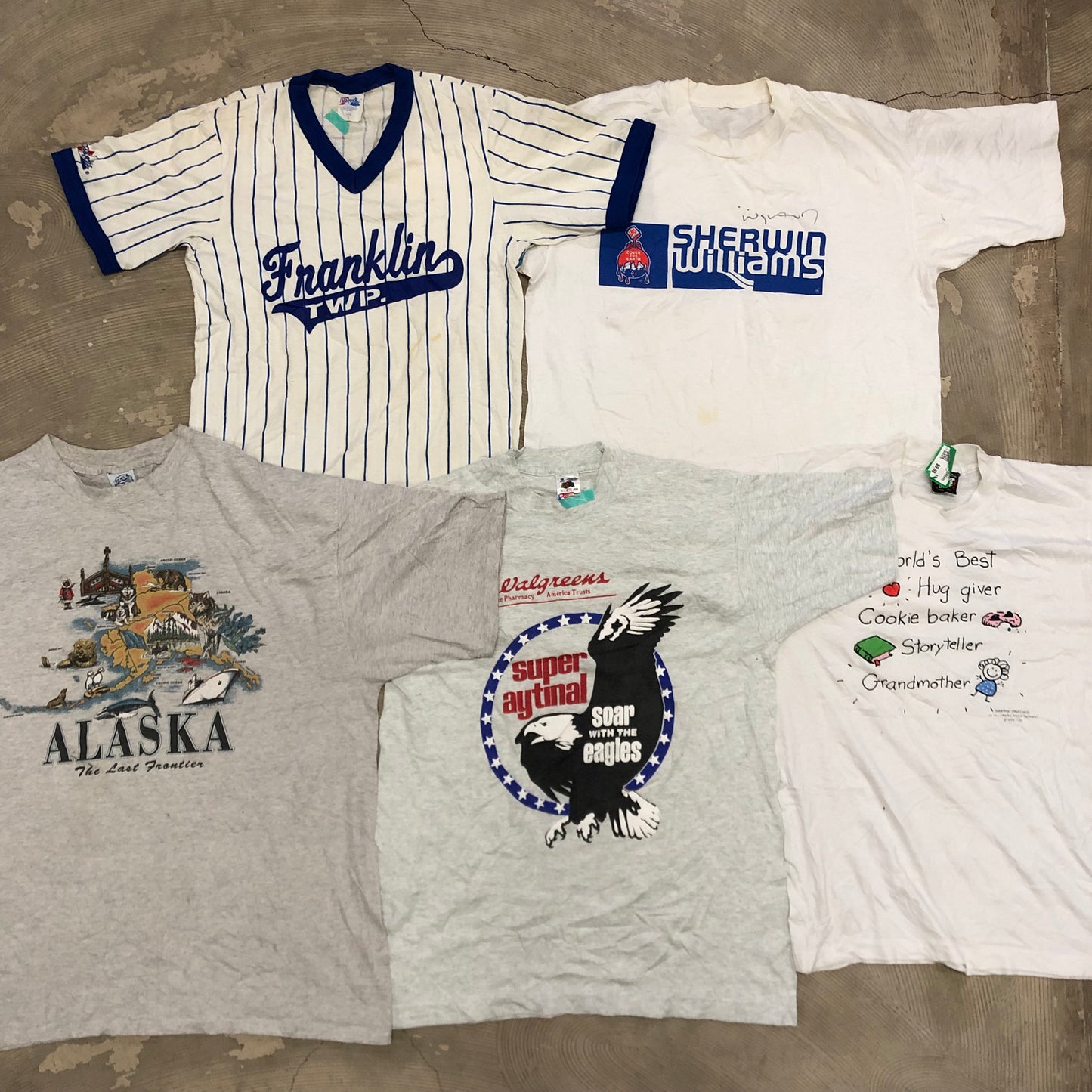 [現物] 90s 白Tシャツ(シミあり) 20pcs E0713004