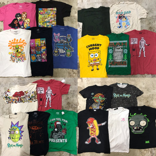[In stock] 00s Character print T-shirt 20pcs D0714003