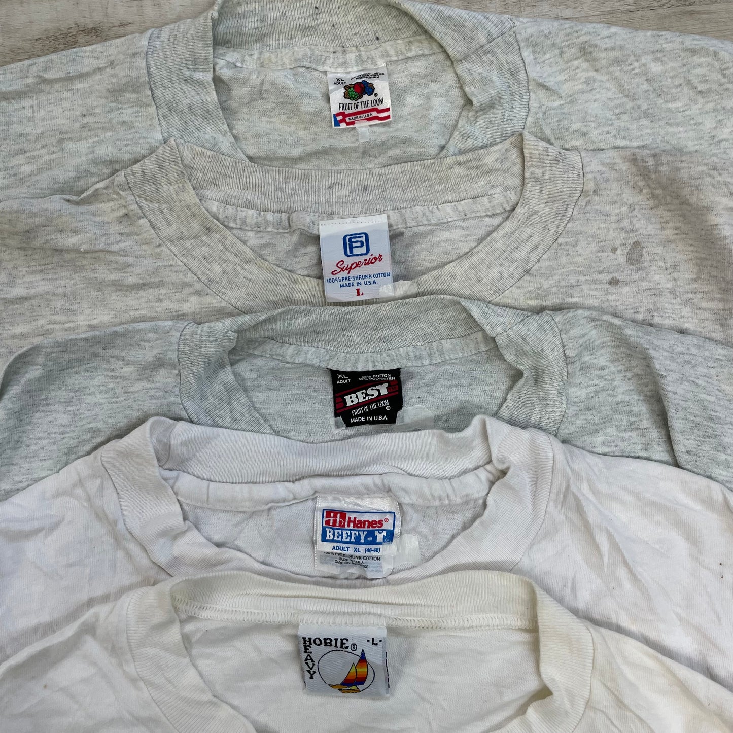 [現物] 90s 白系Tシャツ(シミあり) 20pcs B0708003