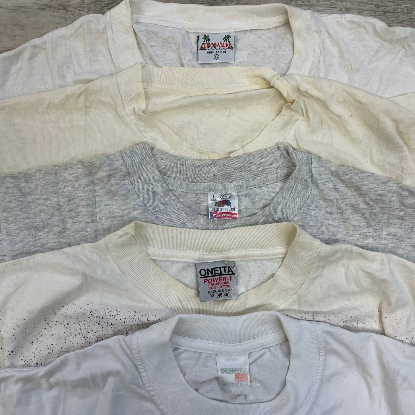 [現物] 90-00s 白Tシャツ(シミあり) 20pcs B0708002