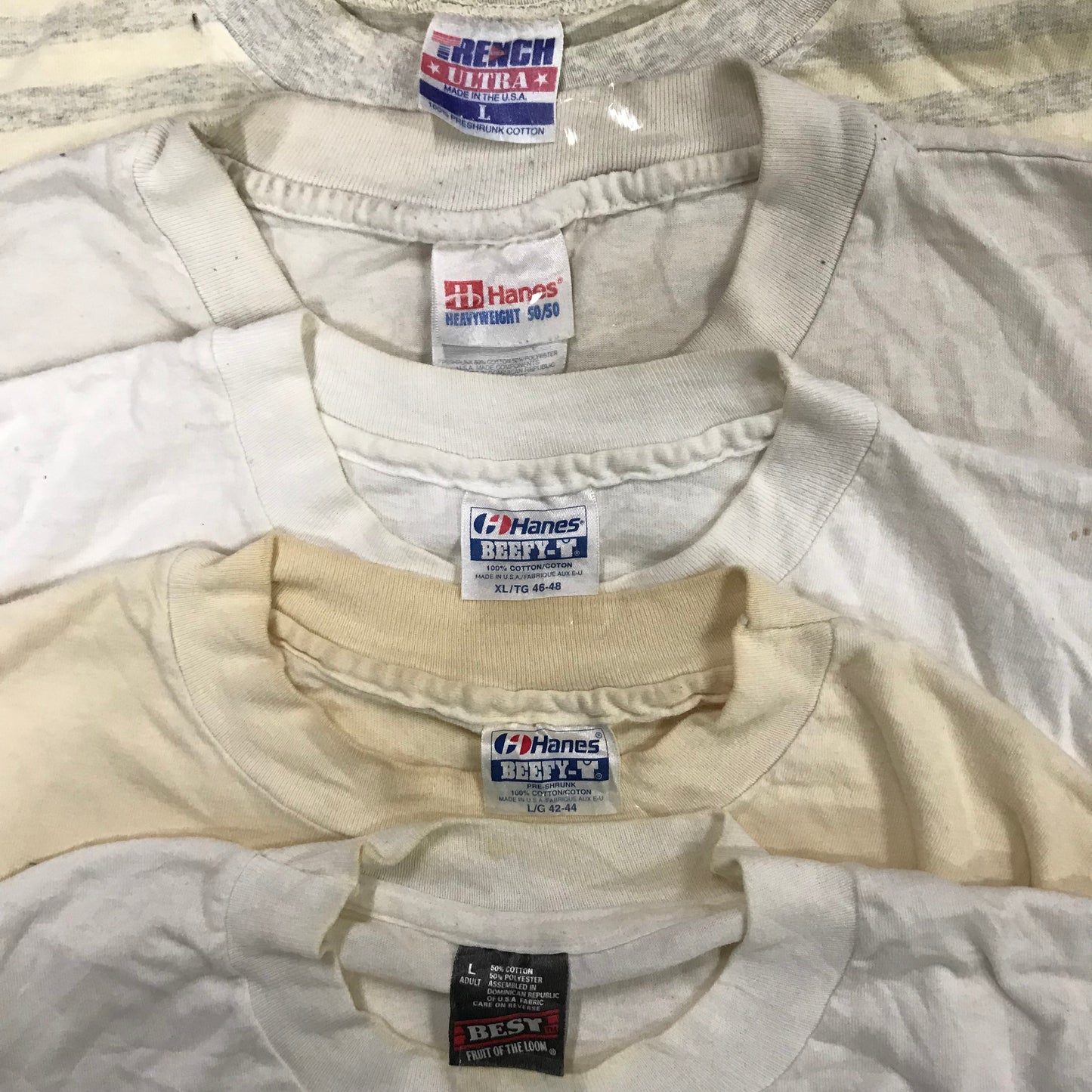 [現物] 90s 白系Tシャツ(シミあり) 20pcs D0622001