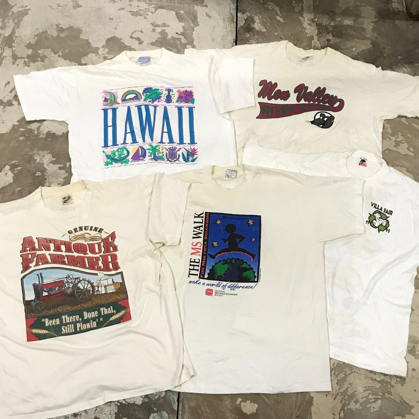 [現物] 90s 白系Tシャツ(シミあり) 20pcs D0622006