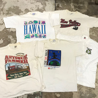 [現物] 90s 白系Tシャツ(シミあり) 20pcs D0622006