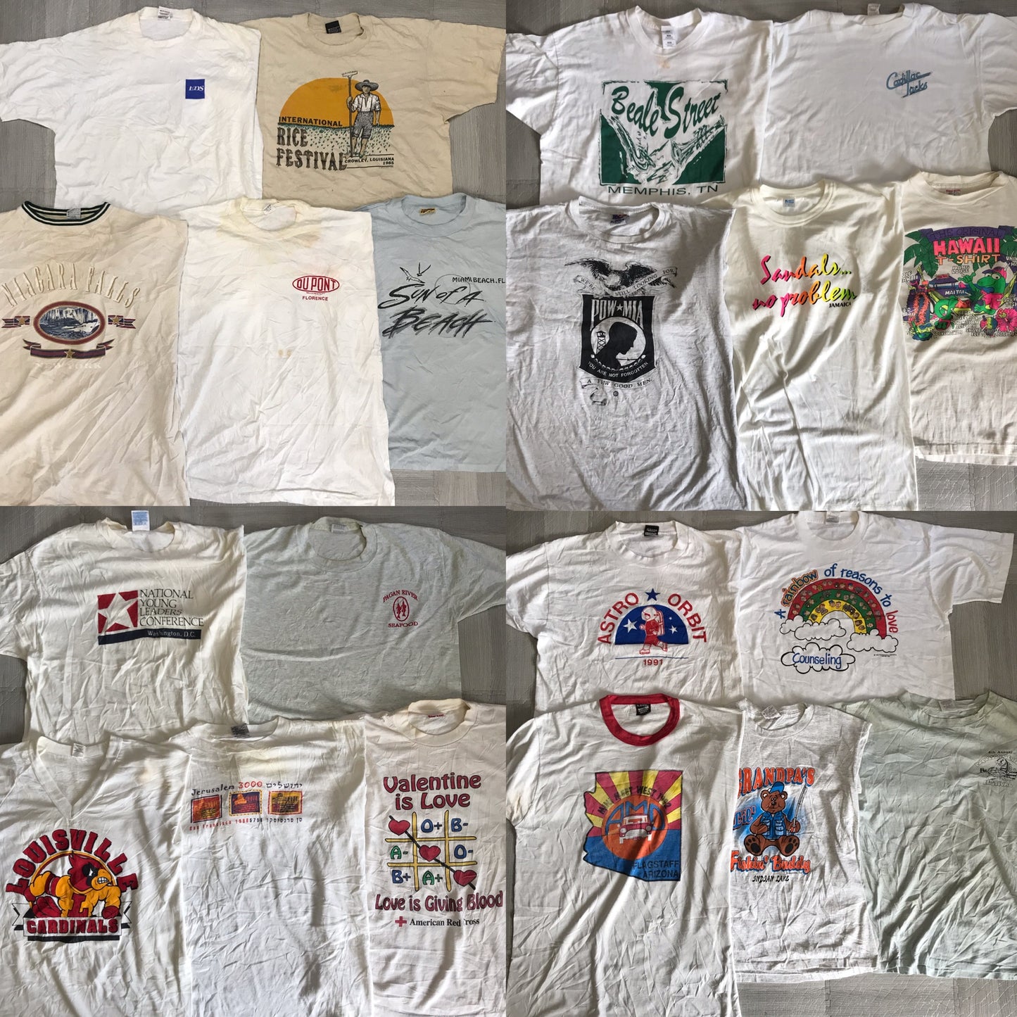 [現物] 90s 白Tシャツ(シミあり) 20pcs H0817001
