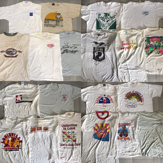 [現物] 90s 白Tシャツ(シミあり) 20pcs H0817001