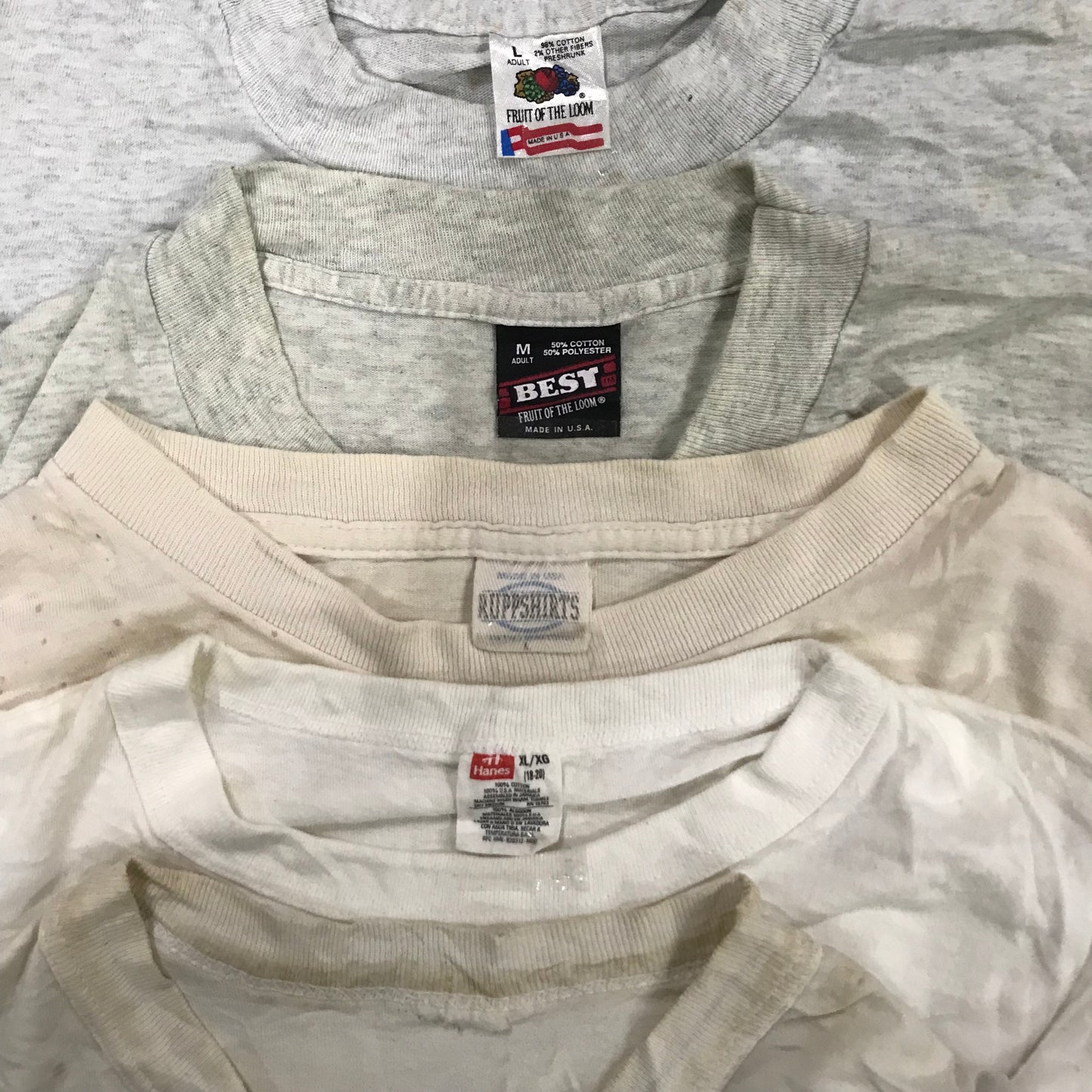 [現物] 90s 白系Tシャツ(シミあり) 20pcs D0622003