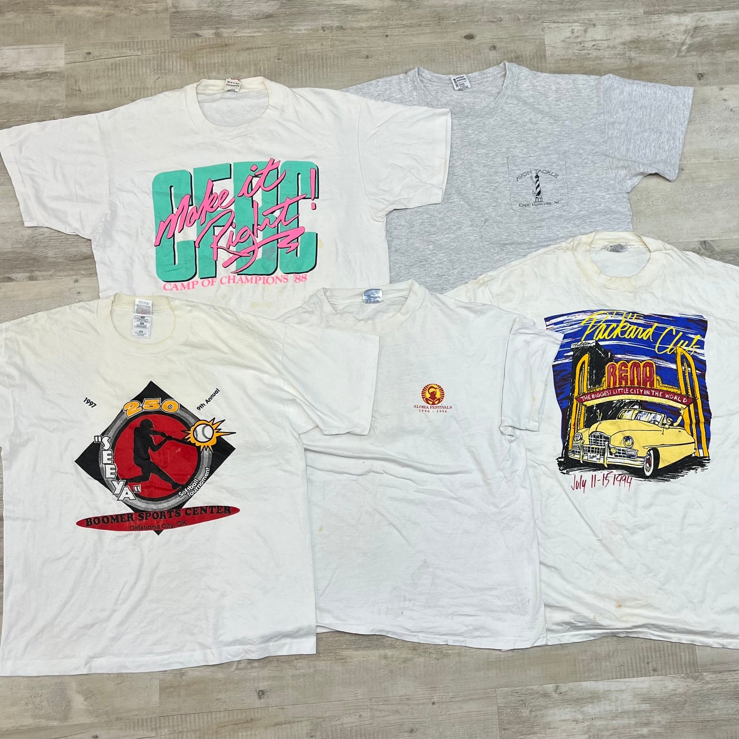 [現物] 90s 白Tシャツ(シミあり) 20pcs C0716001