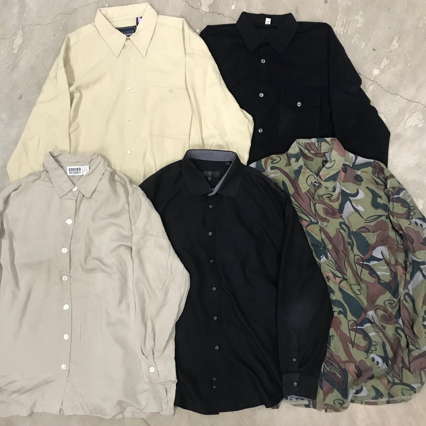 [現物] 長袖シャツ/シルク/ポリ/レーヨン 20pcs H0810001