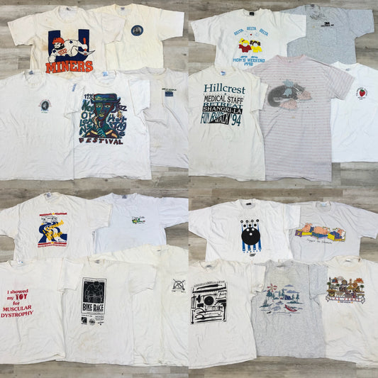 [現物] 90年代 白Tシャツ(シミあり) 20pcs G0810003