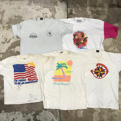 [現物] 90s 白系Tシャツ(シミあり) 20pcs D0622001
