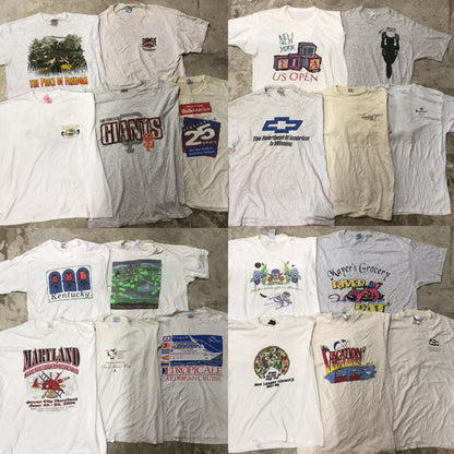 [現物] 90s 白Tシャツ(シミあり) 20pcs D0713005