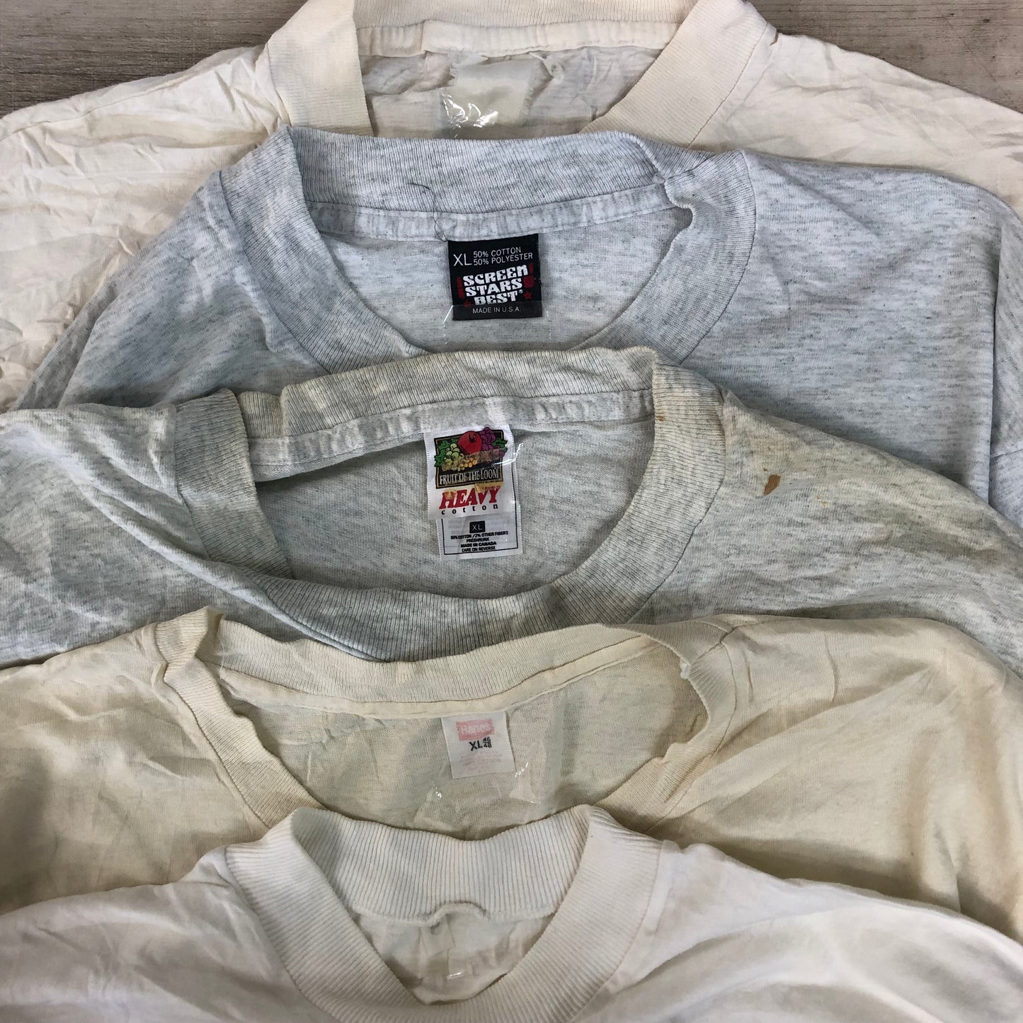 [現物] 90s 白Tシャツ(シミあり) 20pcs G0815001