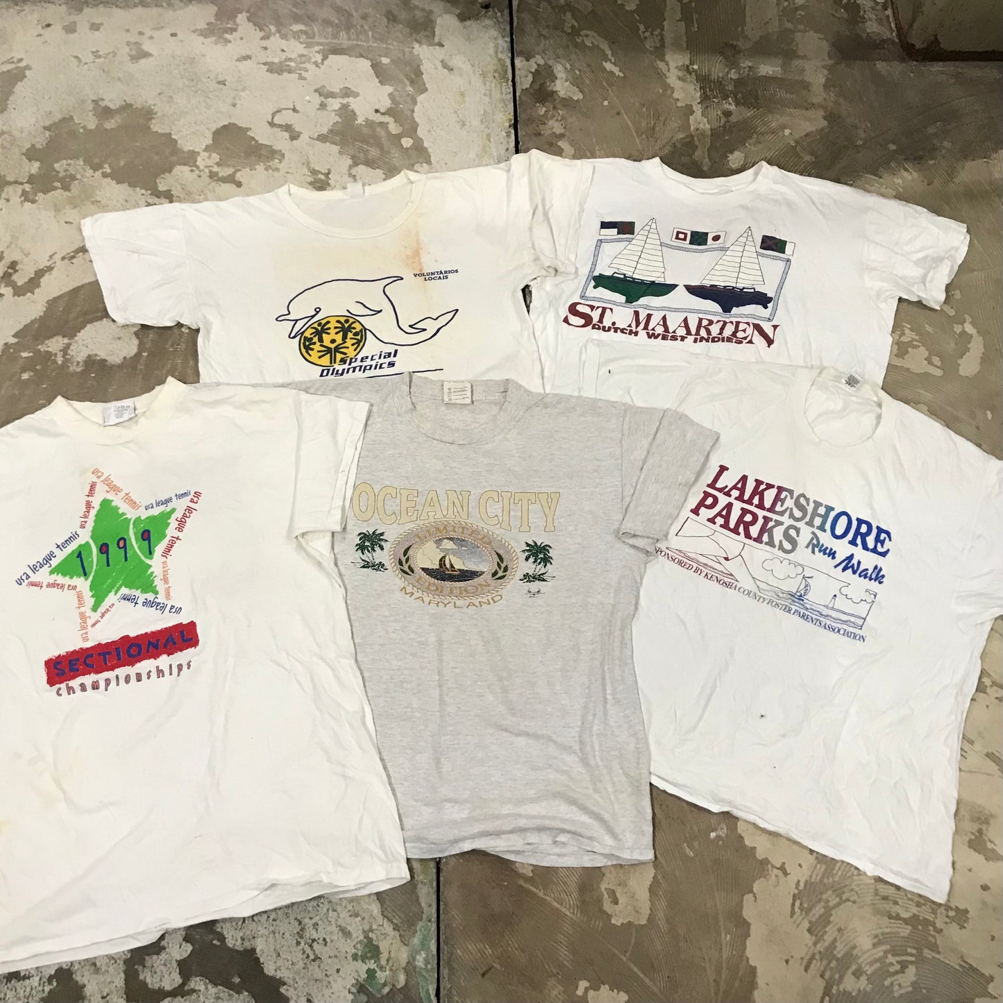[現物] 90s 白系Tシャツ(シミあり) 20pcs D0622007