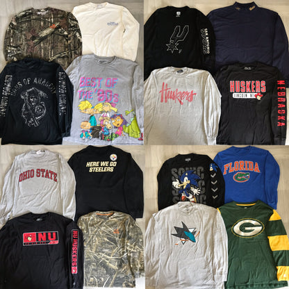 [現物] US ロンT/長袖Tシャツ 16pcs H0818003