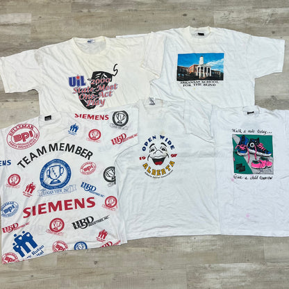 [現物] 90s 白Tシャツ(シミあり) 20pcs C0713001