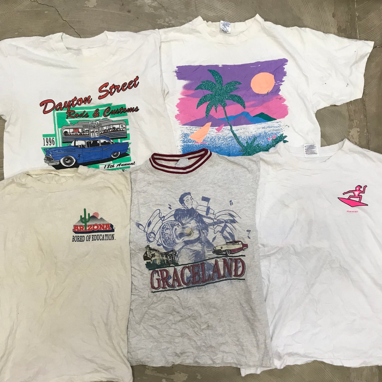 [現物] 90s 白Tシャツ(シミあり) 20pcs D0716004