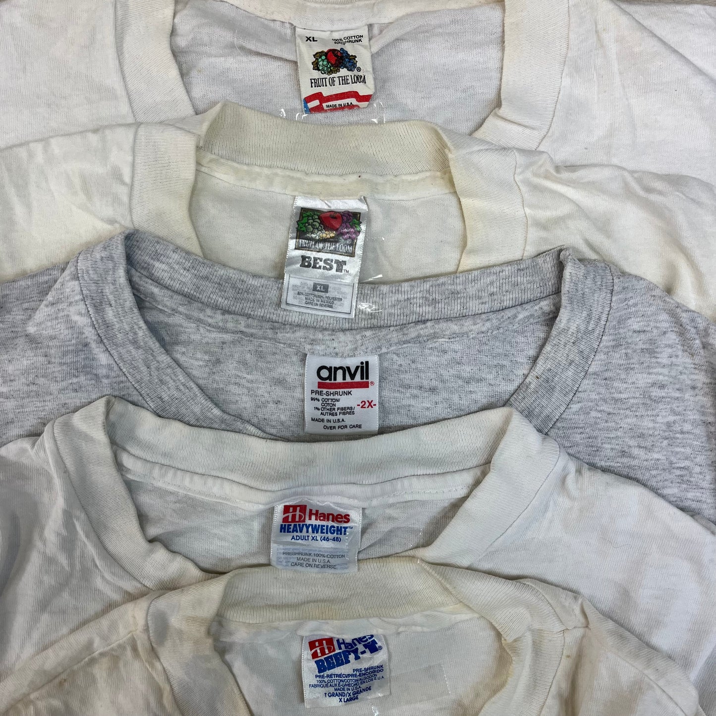 [現物] 90s 白Tシャツ(シミあり) 20pcs C0716001