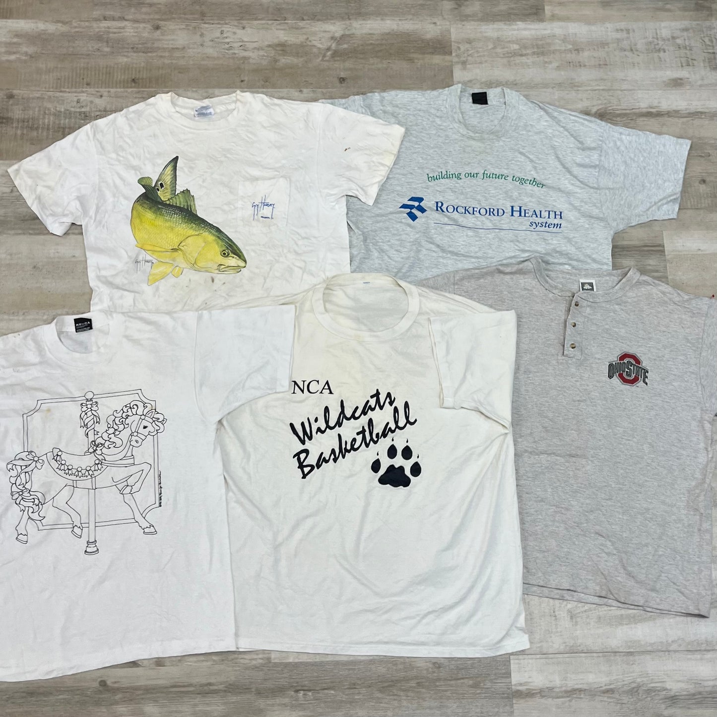 [現物] 90s 白Tシャツ(シミあり) 20pcs C0713002