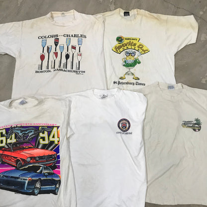 [現物] 90年代 白Tシャツ(シミあり) 20pcs H0810004