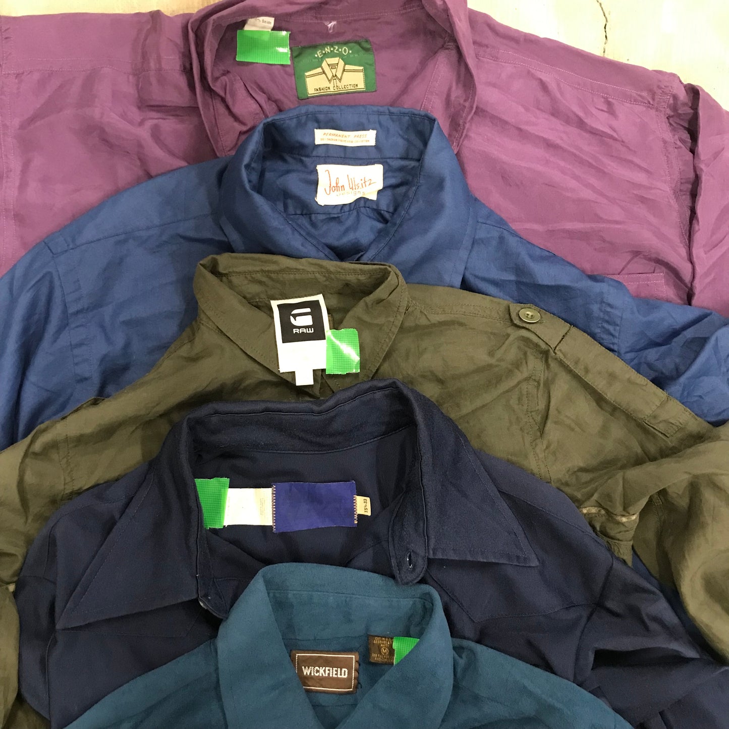[現物] 長袖シャツ/シルク/ポリ/レーヨン 20pcs H0728001