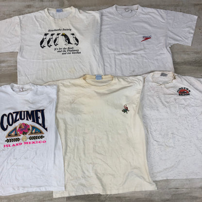 [現物] 90s 白Tシャツ(シミあり) 20pcs G0812002