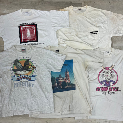 [現物] 90s 白Tシャツ(シミあり) 20pcs C0715002
