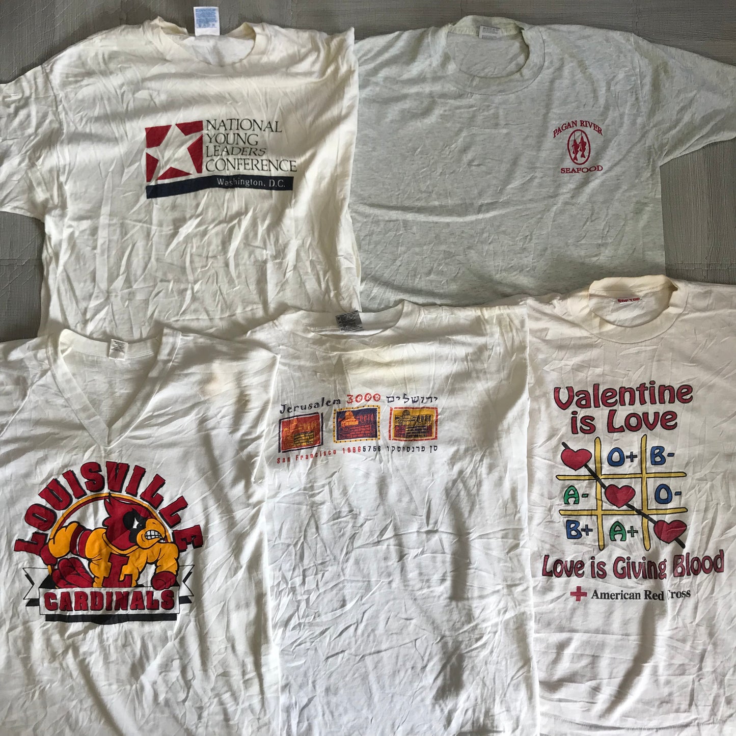 [現物] 90s 白Tシャツ(シミあり) 20pcs H0817001