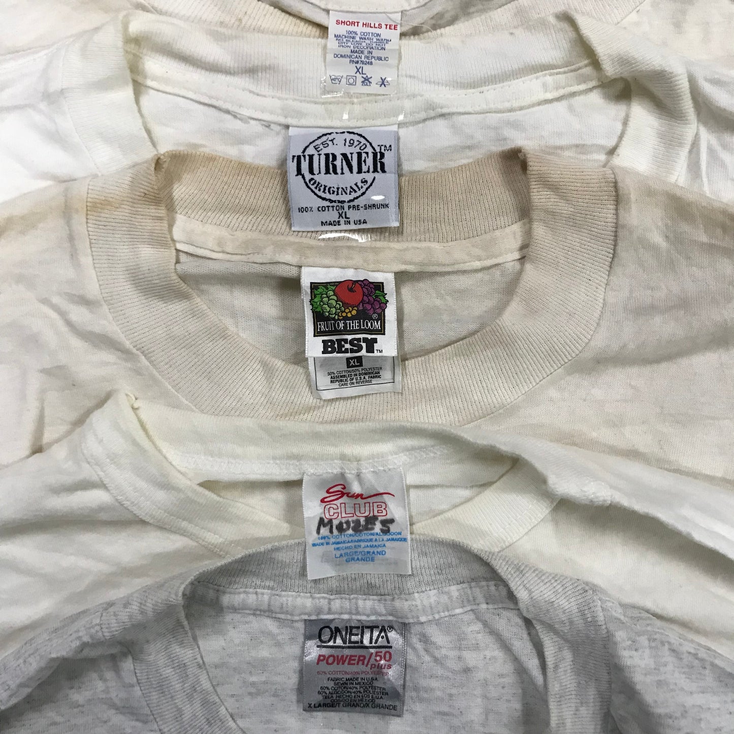 [現物] 90s 白系Tシャツ(シミあり) 20pcs D0622003
