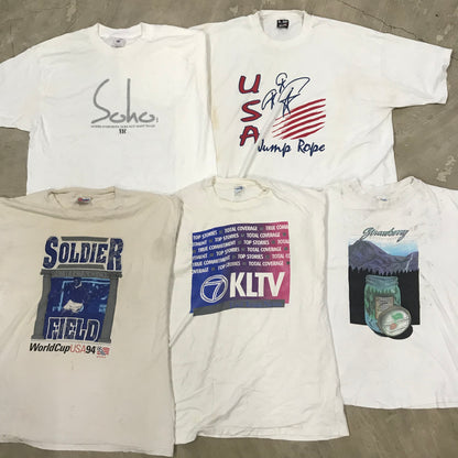 [現物] 90年代 白Tシャツ(シミあり) 20pcs H0810005